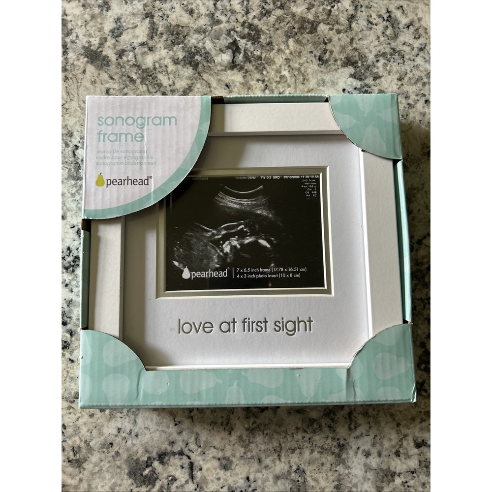 Pearhead Sonogram Picture Frame Love at First Sight For Baby Ultrasound Photo